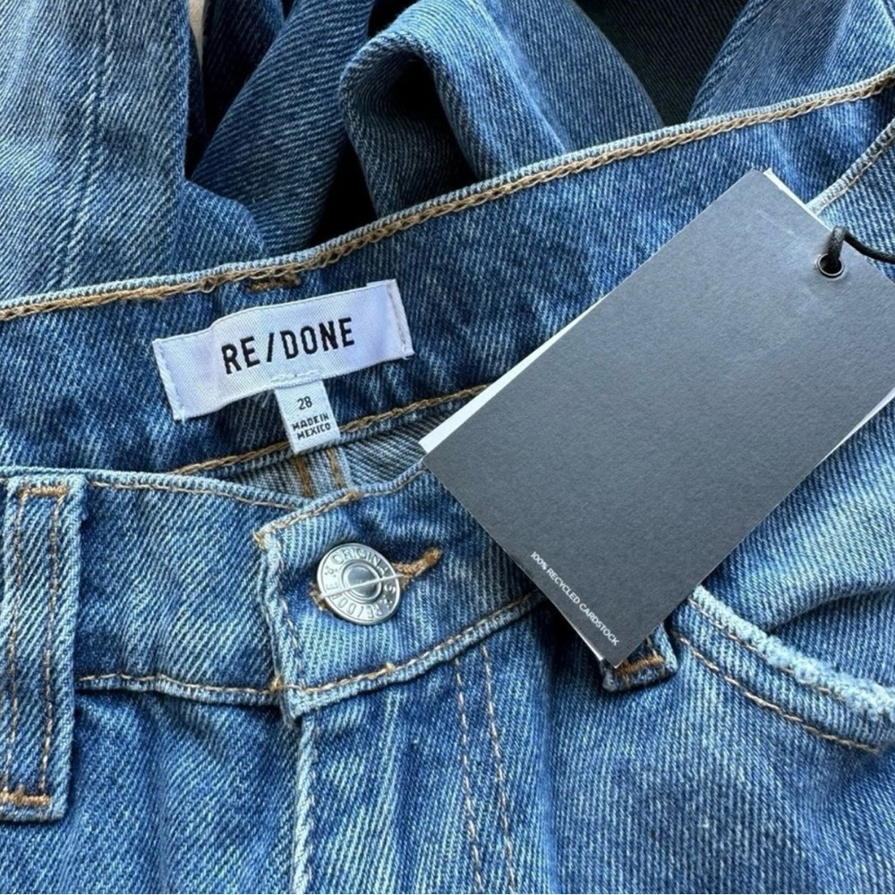New Re/done Redone 70s Straight Jeans 28 Indigo Stone